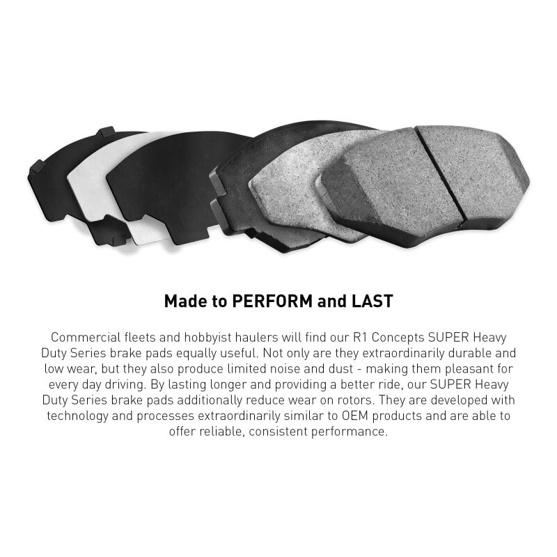 Chrysler Town & Country Brake Pads - Front - R1 Concepts - Super Duty - `07-`18